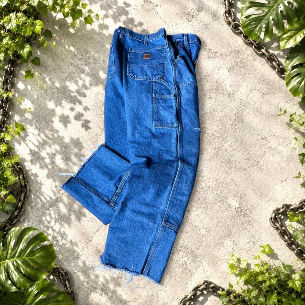 Carhartt B73 Double Knee Denim Jeans Sz US 34x29 Blue Workwear Carpenter Pants